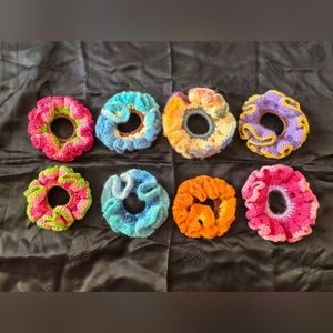 Vibrant Kids Hair Scrunchies Set